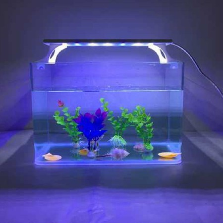 廠家供應小型魚缸架燈 LED水草魚缸四排架燈 超薄節能魚缸夾燈