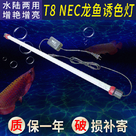 NEC龍魚潛水燈 魚缸防水照明燈金龍紅龍魚專用T8NEC燈管水族燈